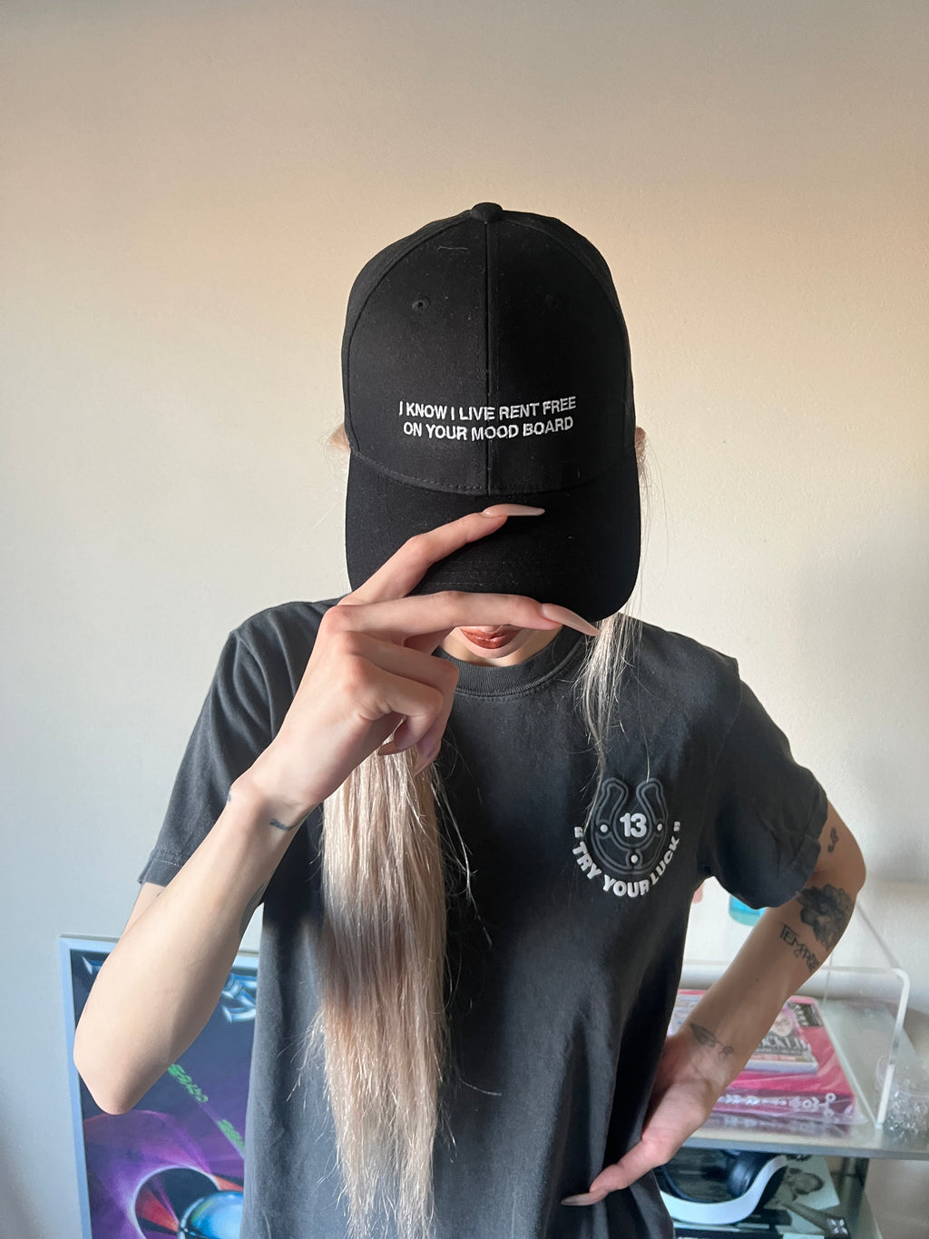 歌代ニーナ　“MOOD:BORED” CAP (BLACK) キャップ IMG_0040_1024x.jpg?v=1753955916